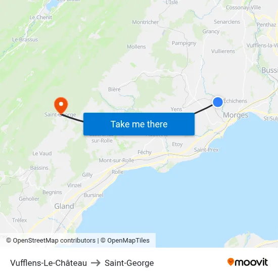 Vufflens-Le-Château to Saint-George map