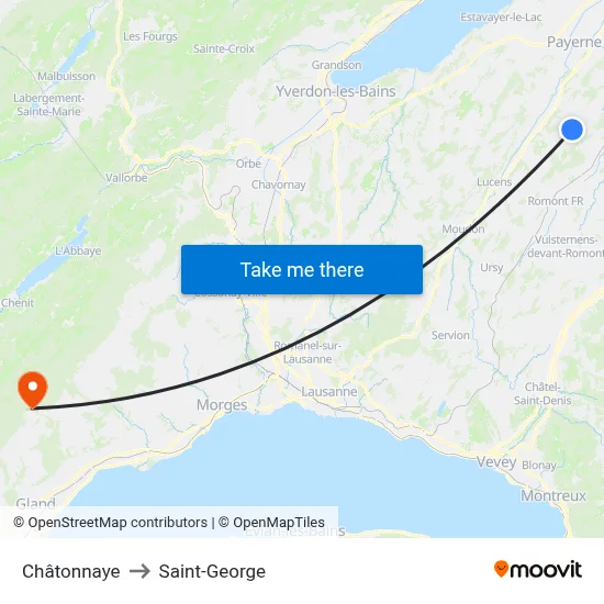 Châtonnaye to Saint-George map
