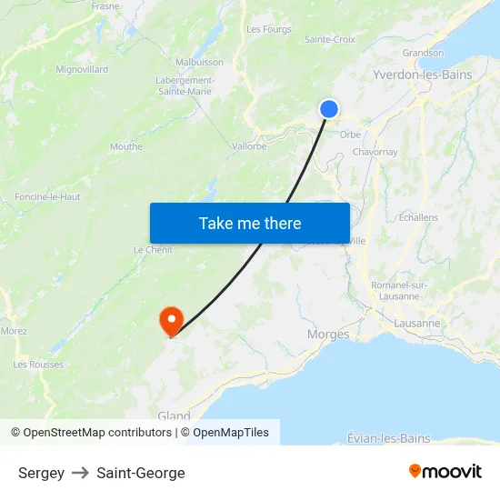Sergey to Saint-George map