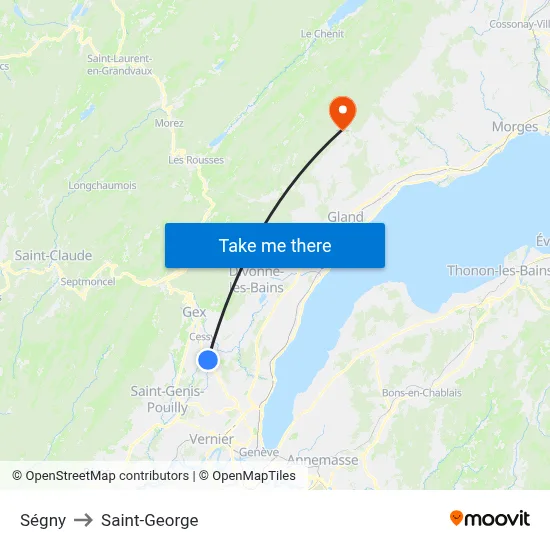 Ségny to Saint-George map