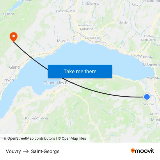 Vouvry to Saint-George map
