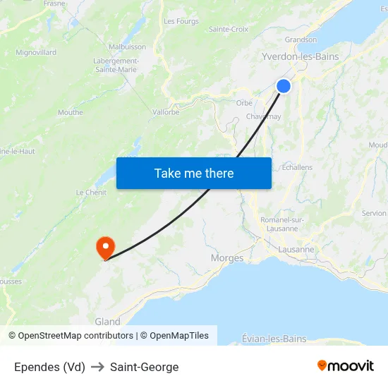 Ependes (Vd) to Saint-George map