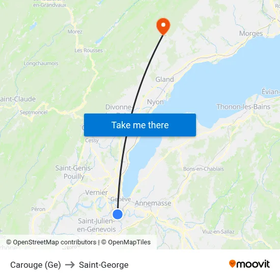 Carouge (Ge) to Saint-George map