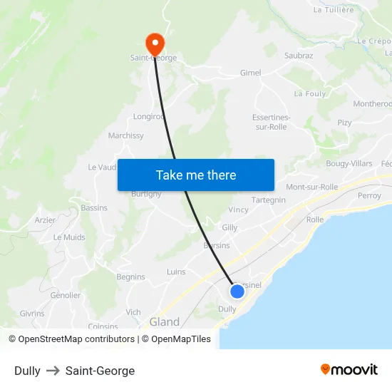 Dully to Saint-George map