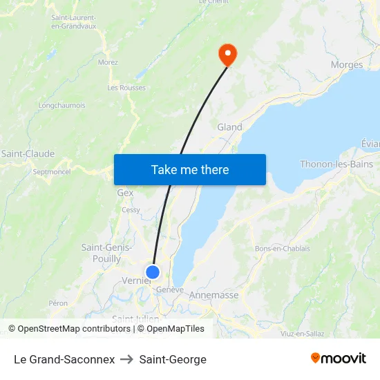 Le Grand-Saconnex to Saint-George map