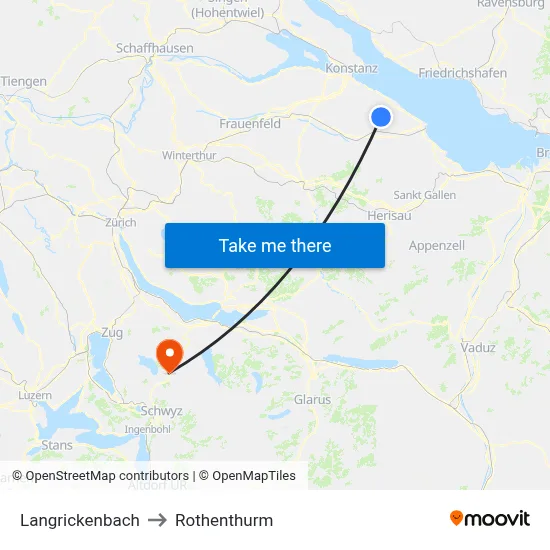 Langrickenbach to Rothenthurm map