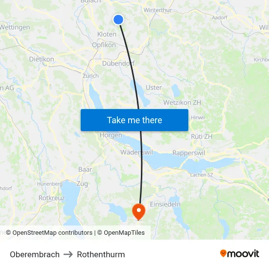 Oberembrach to Rothenthurm map