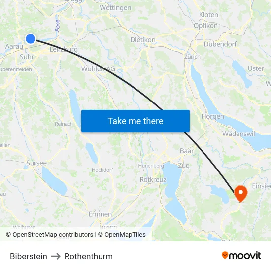 Biberstein to Rothenthurm map