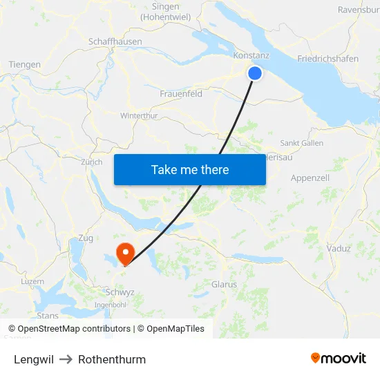 Lengwil to Rothenthurm map