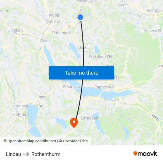 Lindau to Rothenthurm map
