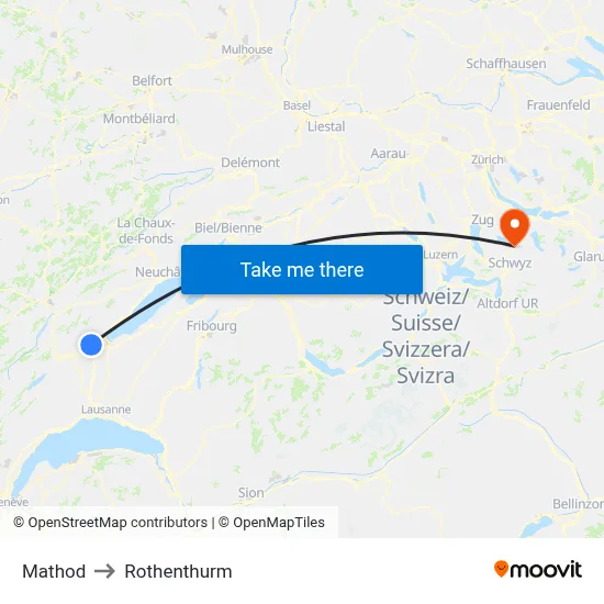 Mathod to Rothenthurm map