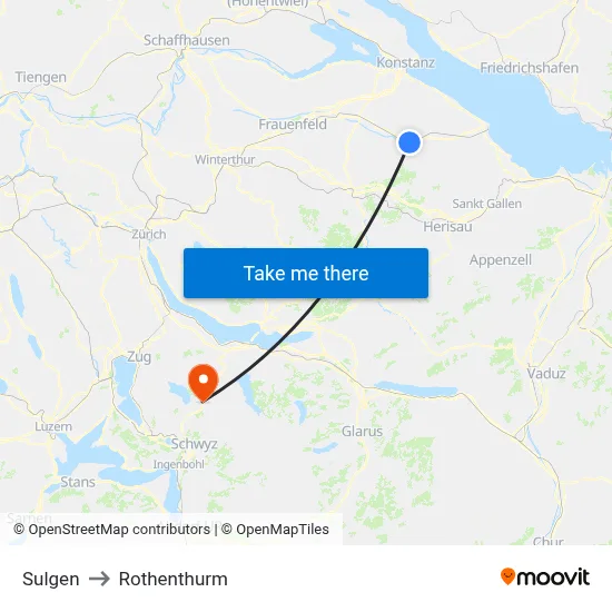 Sulgen to Rothenthurm map