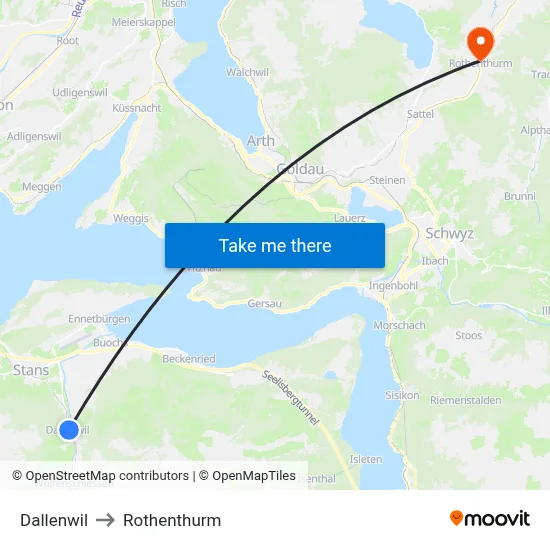 Dallenwil to Rothenthurm map