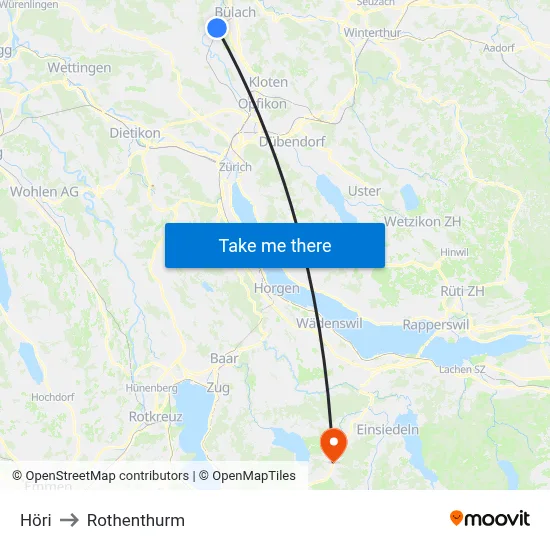 Höri to Rothenthurm map