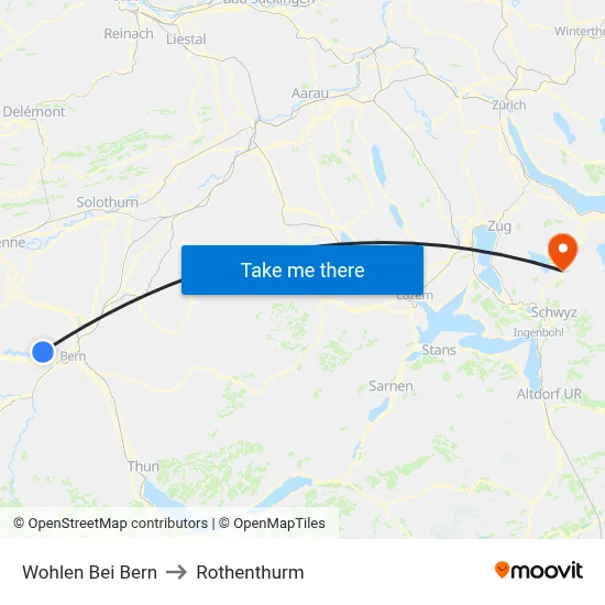 Wohlen Bei Bern to Rothenthurm map