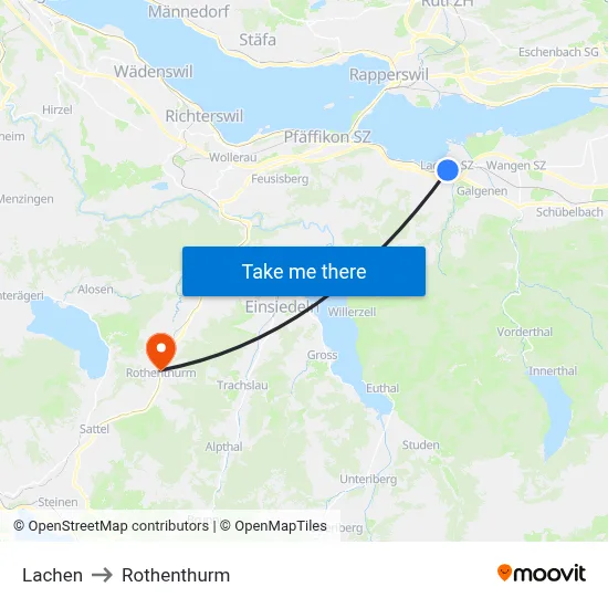 Lachen to Rothenthurm map