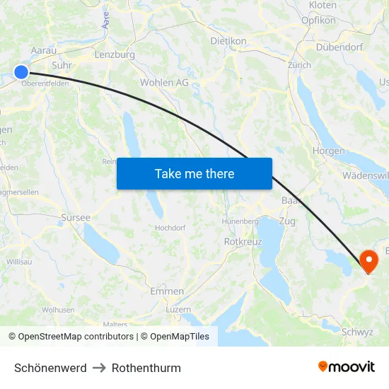 Schönenwerd to Rothenthurm map