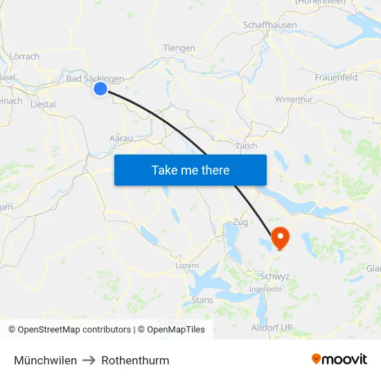 Münchwilen to Rothenthurm map