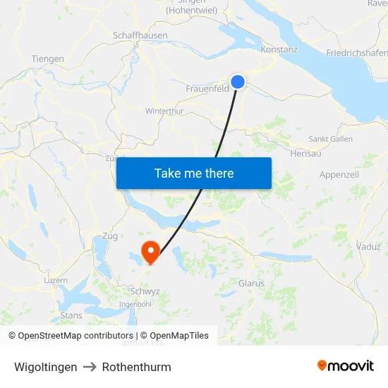 Wigoltingen to Rothenthurm map