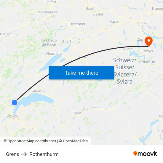 Grens to Rothenthurm map
