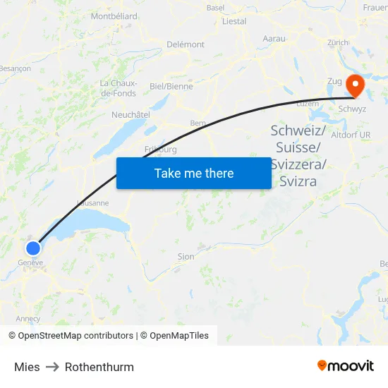 Mies to Rothenthurm map