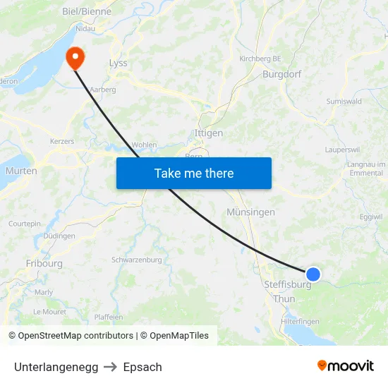 Unterlangenegg to Epsach map