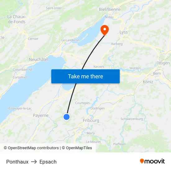 Ponthaux to Epsach map