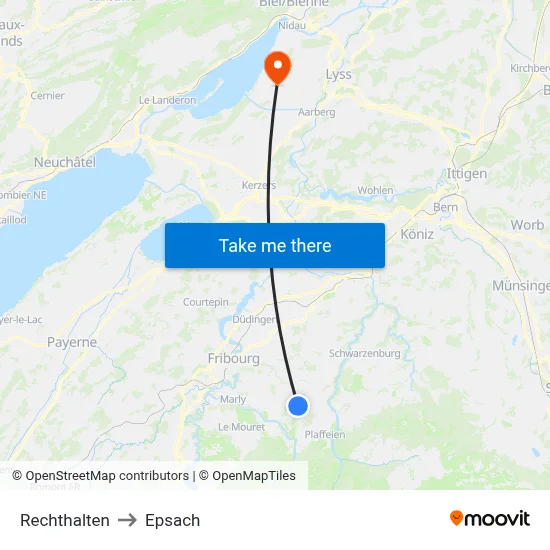 Rechthalten to Epsach map