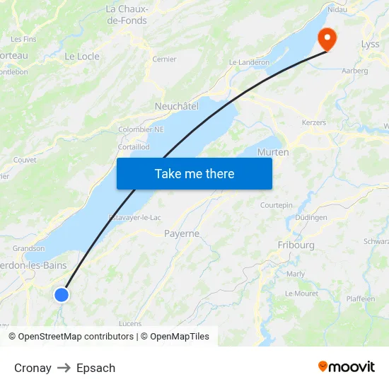 Cronay to Epsach map
