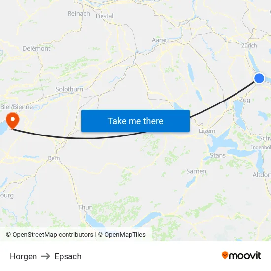 Horgen to Epsach map