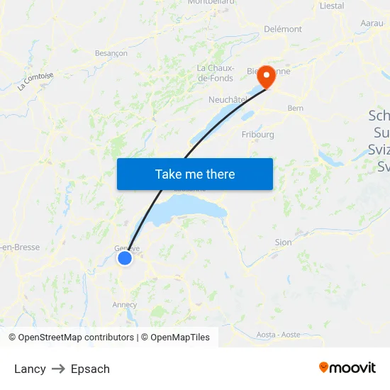 Lancy to Epsach map