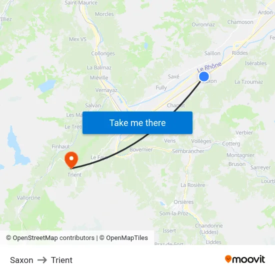 Saxon to Trient map
