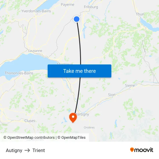 Autigny to Trient map
