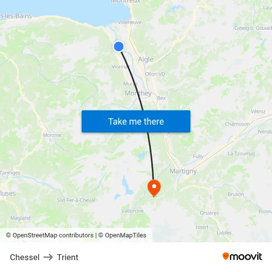 Chessel to Trient map