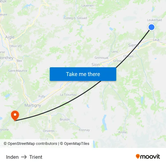 Inden to Trient map