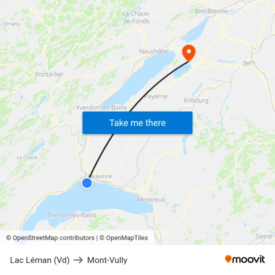 Lac Léman (Vd) to Mont-Vully map