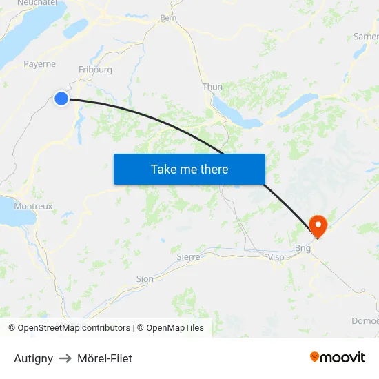 Autigny to Mörel-Filet map