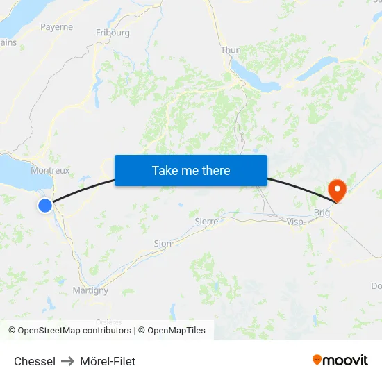Chessel to Mörel-Filet map