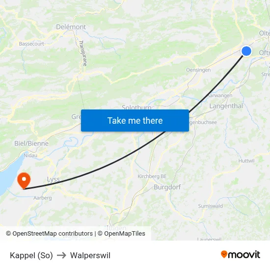 Kappel (So) to Walperswil map