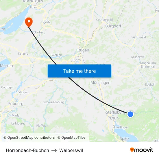 Horrenbach-Buchen to Walperswil map