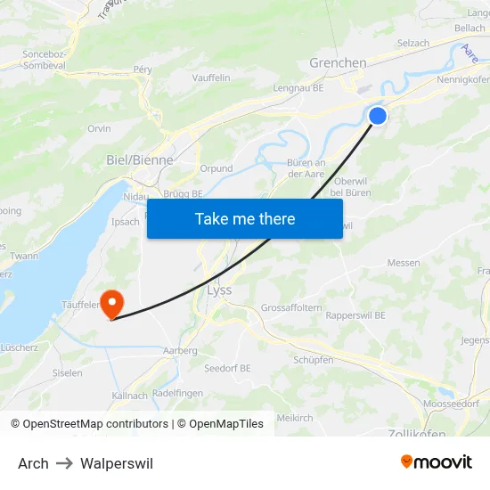 Arch to Walperswil map
