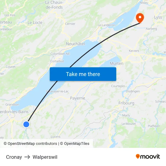 Cronay to Walperswil map