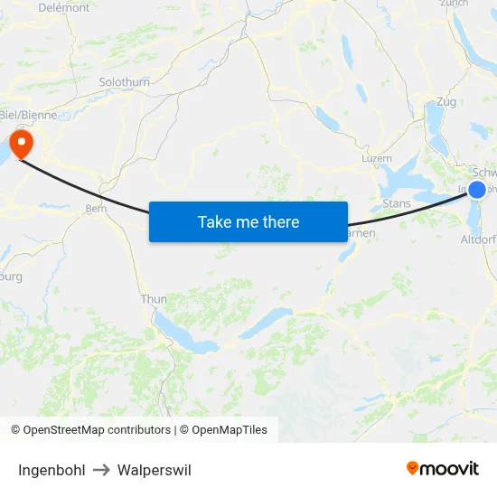 Ingenbohl to Walperswil map