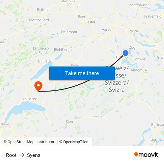 Root to Syens map