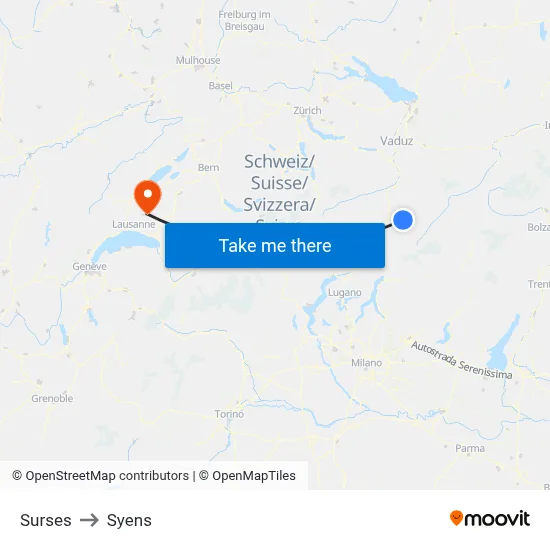 Surses to Syens map