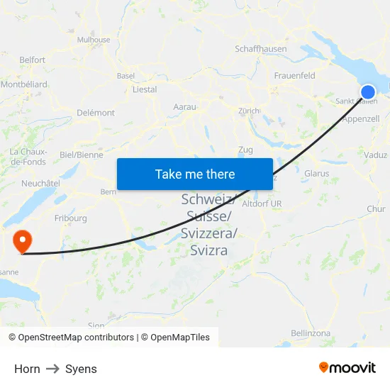 Horn to Syens map