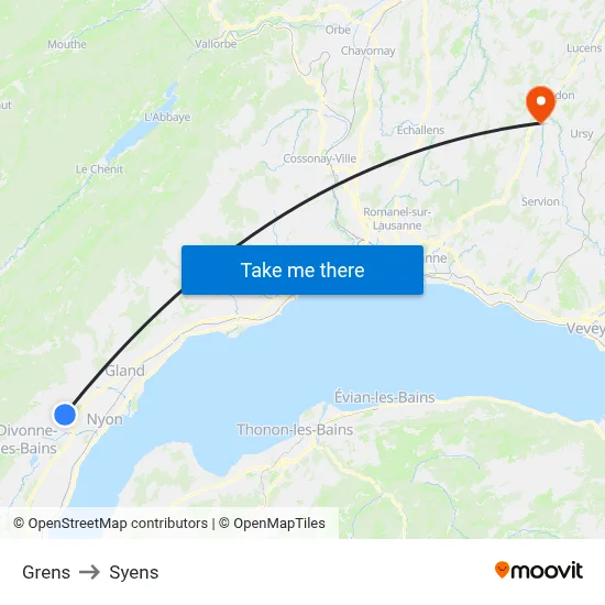 Grens to Syens map