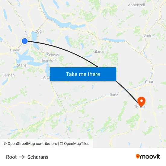 Root to Scharans map