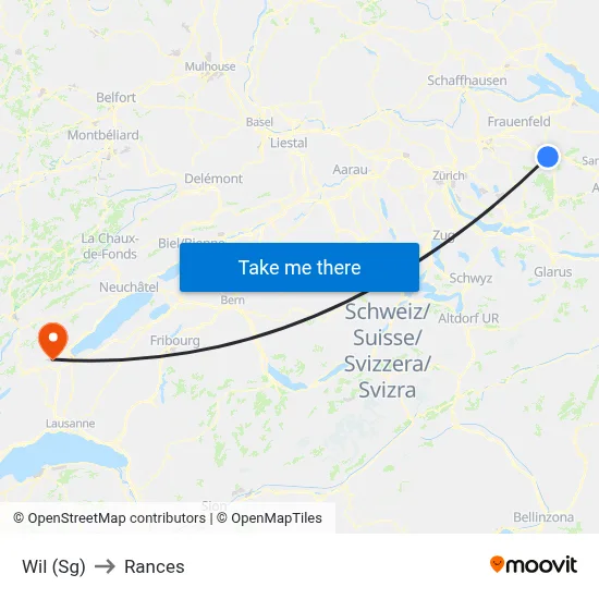 Wil (Sg) to Rances map
