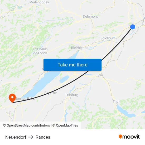 Neuendorf to Rances map